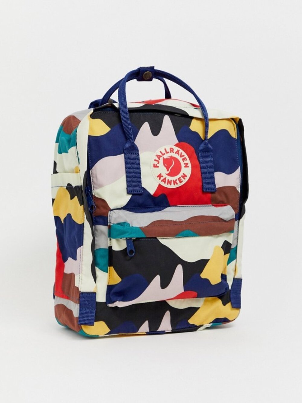 Authenthic Fjällräven Kanken multi-colored camouflage Art Special dark straps - Picture 1 of 4